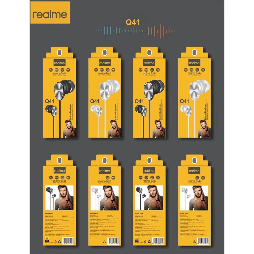 [RO ACC] HEADSET REALME HANDSFREE EARPHONE REALME SUPER BASS MODEL Q41