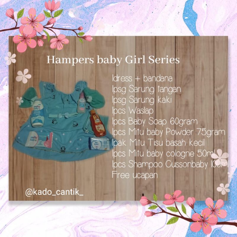 Hampers baby kado bayi murah kado lahiran bayi box (UPLODE ULANG)-Dress series biru