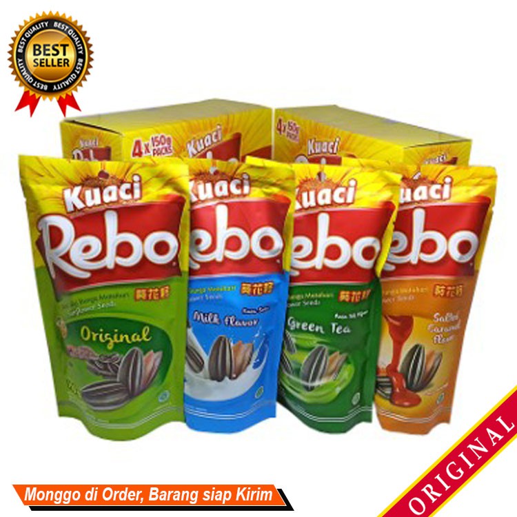 

Jajan Jajanan Lebaran Camilan Santai Kuaci Sunflowers Seeds REBO 150g