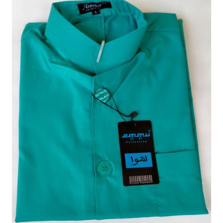 (Terbaru)Koko Ammu Hijau Mint/Baju koko Ammu Warna Hijau Mint