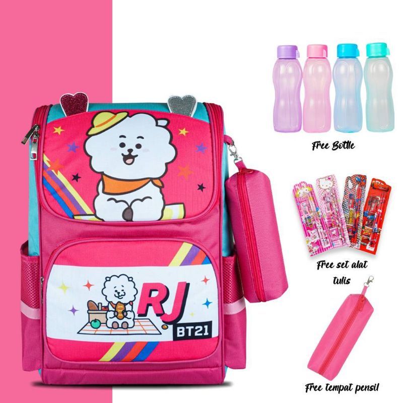 BEST Ransel anak sekolah Banyak bonusnya Tas Motif Tabung print