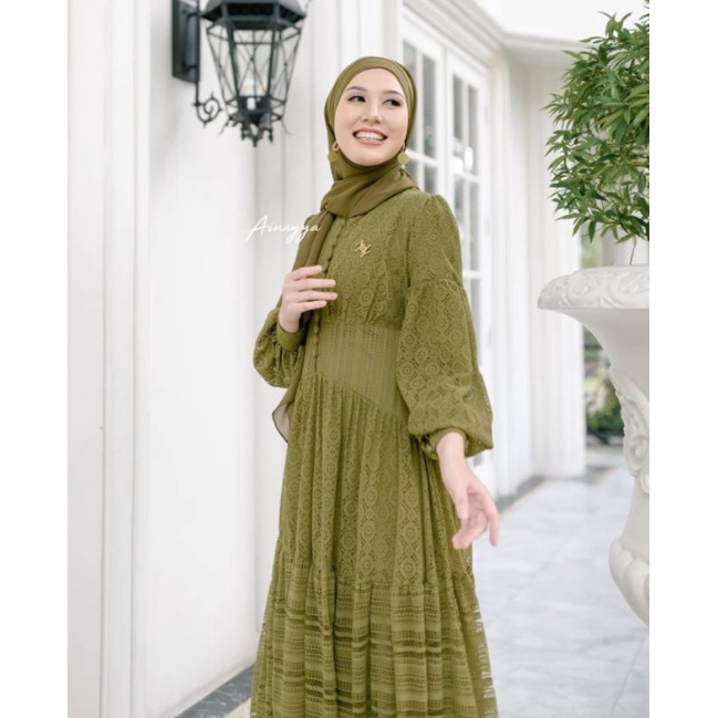 Olesia Dress Olive Ainayya
