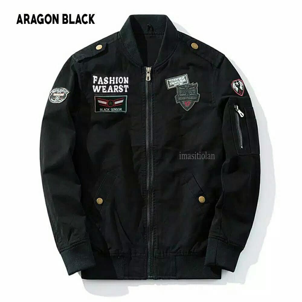 Jaket Bomber Aragon Luxury-Bomber Sensor Aragon Pria Terlaris