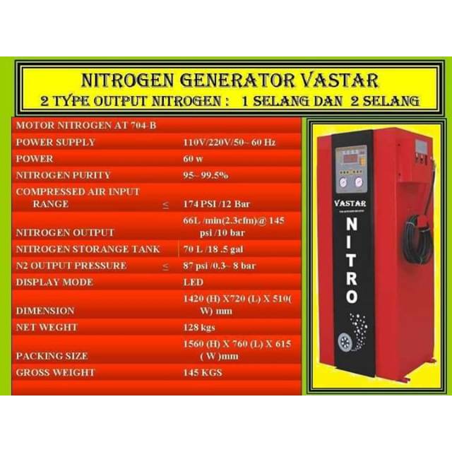 Nitrogen generator vastar