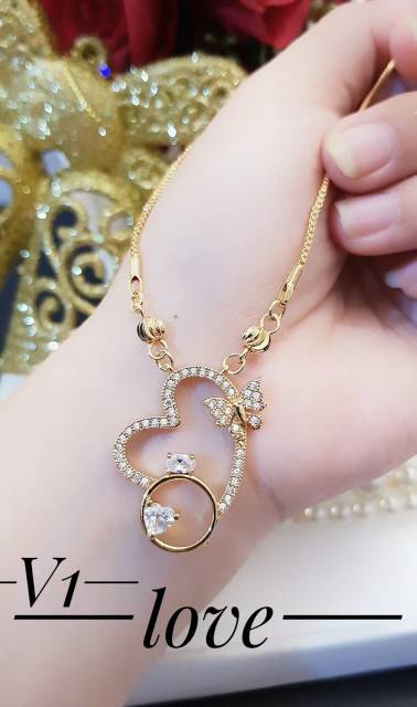 Xuping set perhiasan lapis emas 24k 2686j