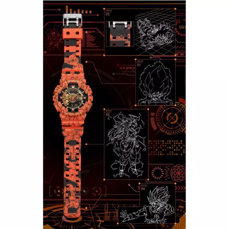 Jam Tangan CASIO G-Shock X DRAGON BALL Z GA110-JDB-1A4JR GA-110 Series Analog Digital