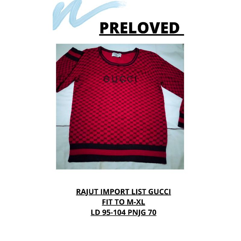 PRELOVED SWEATER RAJUT GUCCI WANITA