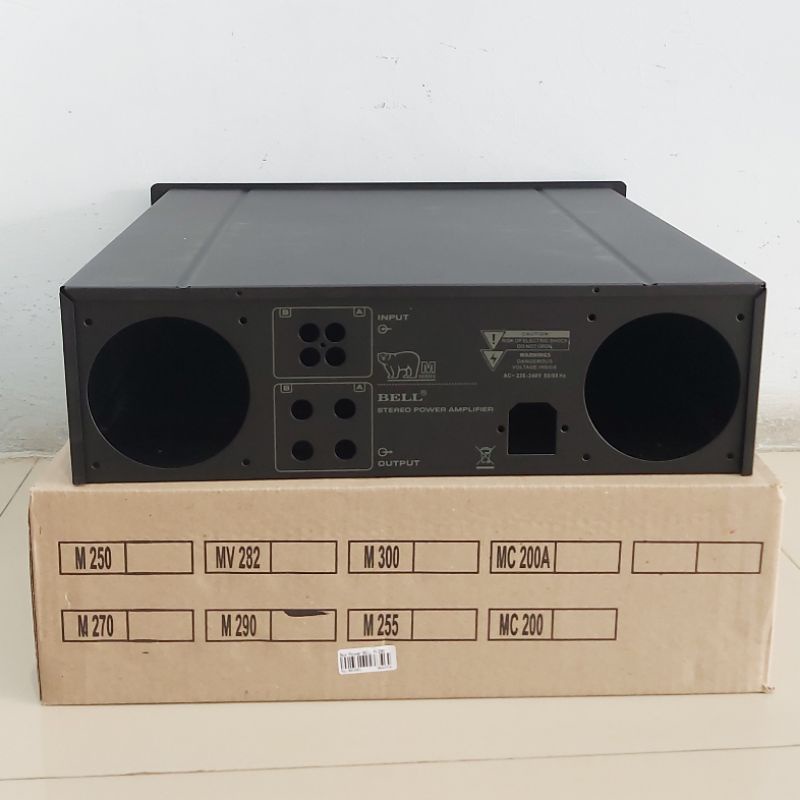 Box Power Amplifier BELL M-290 Stereo Plat Besi M290