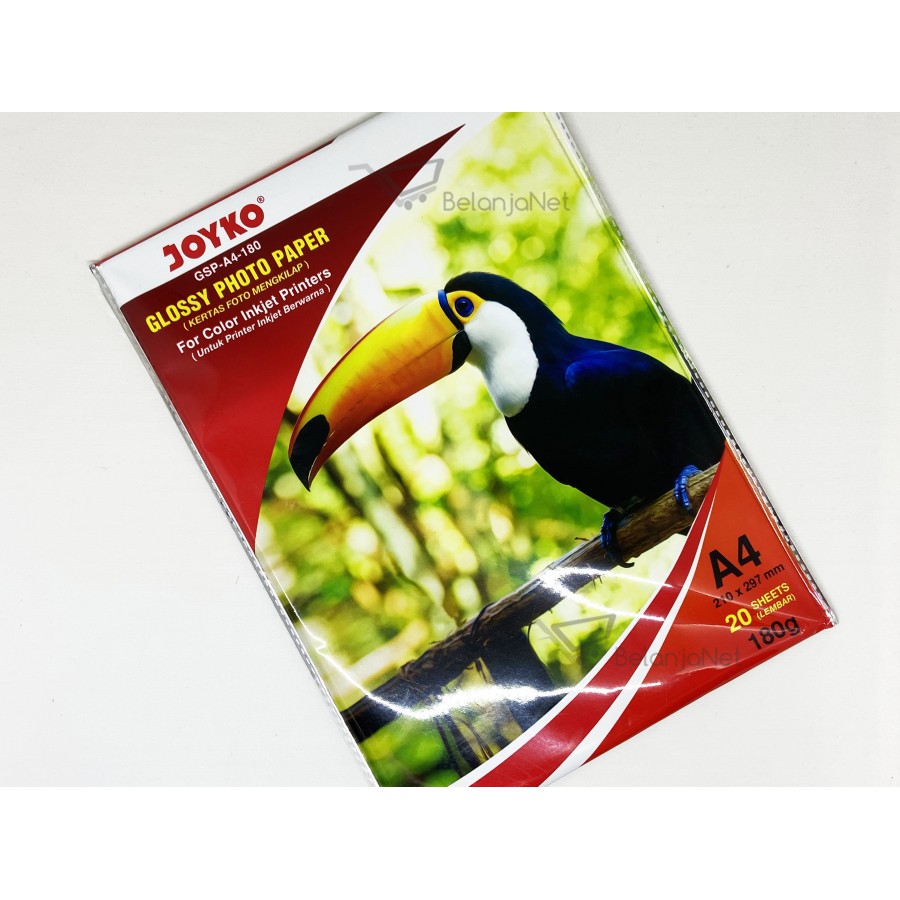 Kertas Foto Mengkilap Glossy Photo Paper Joyko GSP-A4-180 20 Lembar