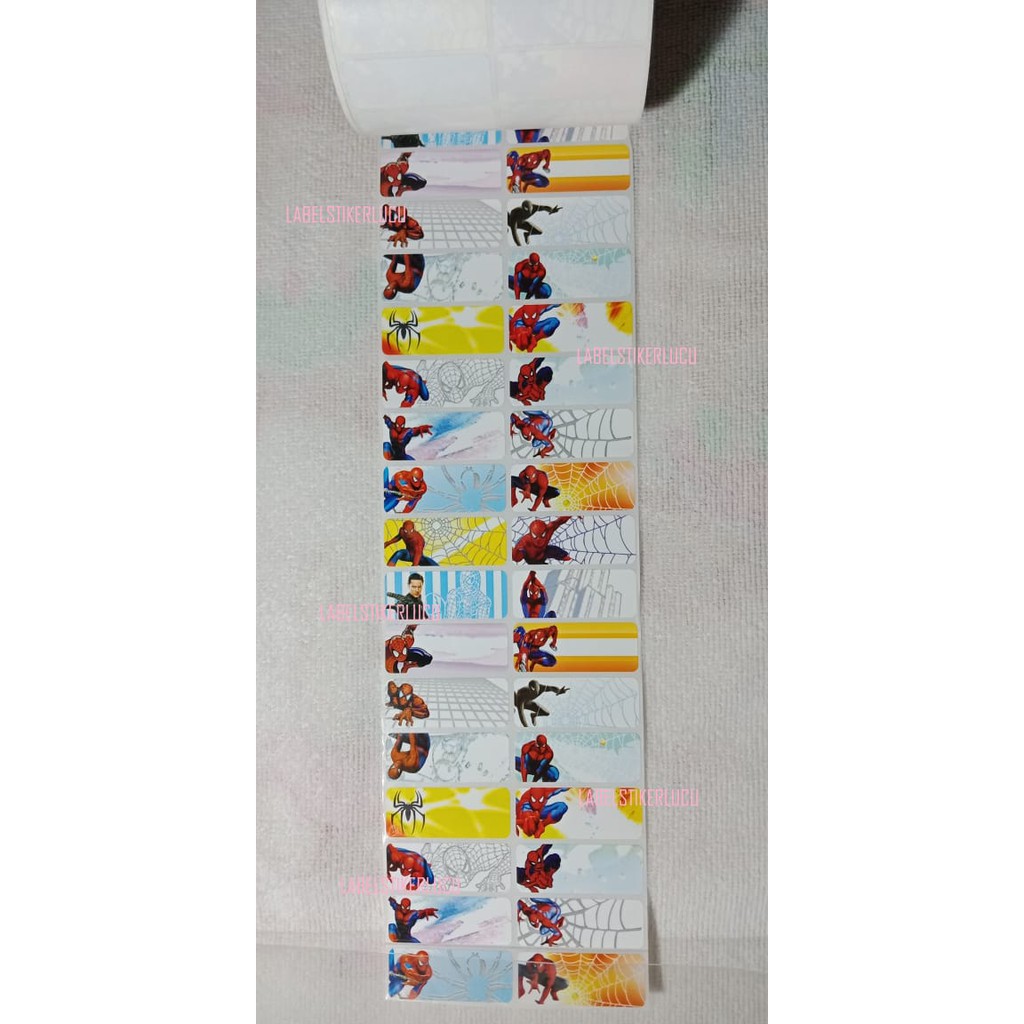 

Sticker Label Motif Spiderman (isi 42pcs) variasi gambar