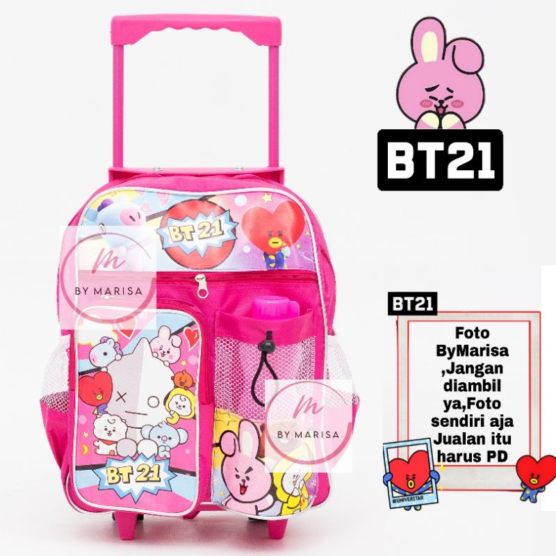 KM8X1 [BONUS JAM] Tas Anak Ransel SD tas RODA tas Trolly Anak Perempuan Bt21tas dorong tas troli ana
