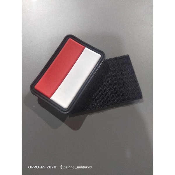 patch rubber logo Indonesia&amp;merah putih /tempelan karet tactical