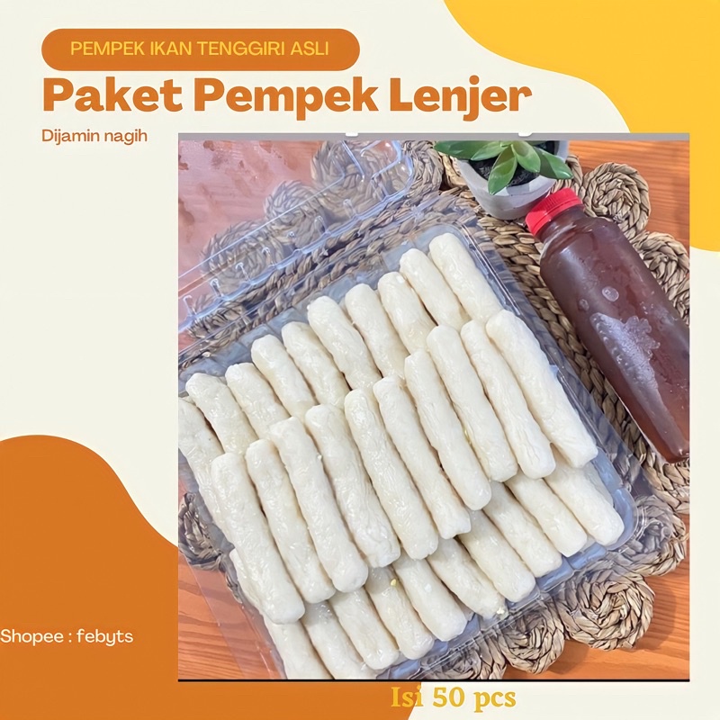 

PEMPEK PALEMBANG IKAN TENGGIRI ( PAKET LENJER )