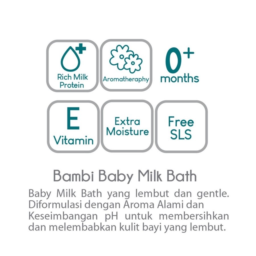 Bambi Baby Milk Bath 100ml Sabun Mandi Bayi