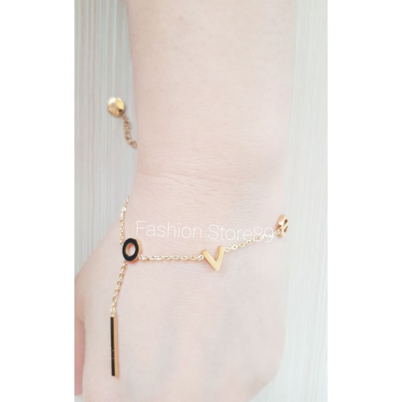 new Fashion impor gelang fashion titanium love jurai bestseller bestquality gold Rosegold Antikarat