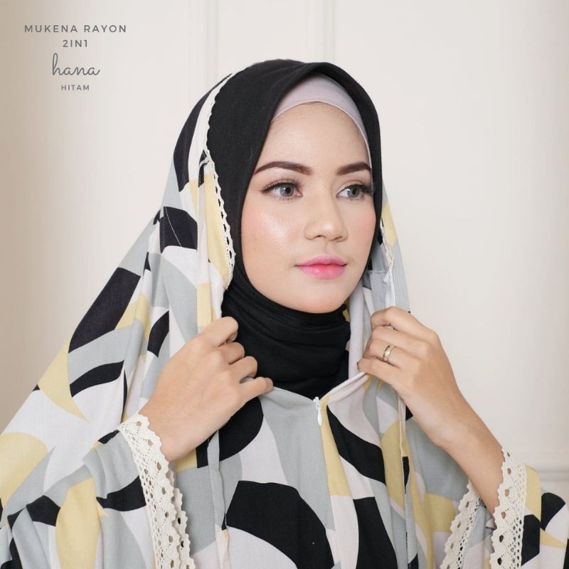MUKENA TRAVELING BALI RAYON 2 IN 1 DEWASA / RUKUH BALI RAYON HANA