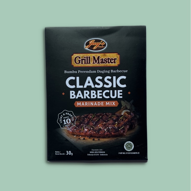 

Jays Grill Master Classic BBQ Marinade 30gr