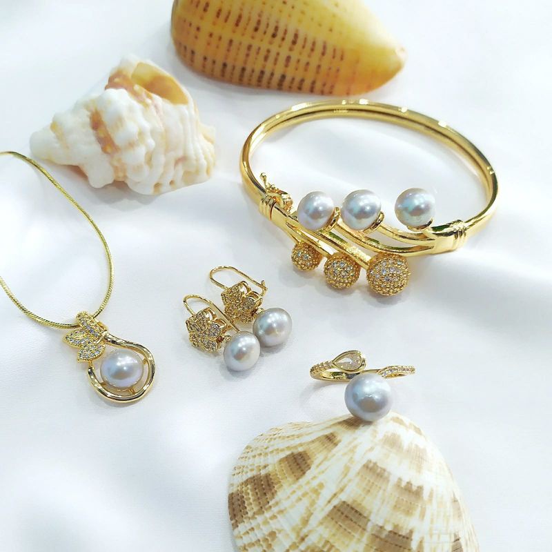 Set Perhiasan Mutiara Lombok Asli Bersertifikat||set perhiasan Rhodium||set perhiasan xuping||set pe