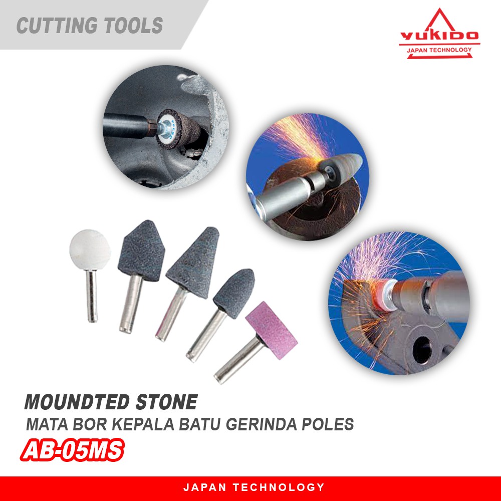 YUKIDO JAPAN !!! Mounted Stone Set 5 Pcs  Batu Gerinda Mini Mata Tuner Batu Osco Set 5pcs Batu Gerinda Botol