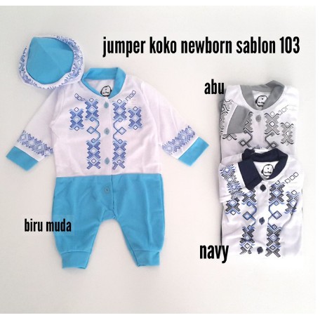 Baju Bayi Laki-Laki Baju Muslim Gamis Koko Jubah Bayi Usia 0 1 2 3 4 5 6 7 8 9 Bulan
