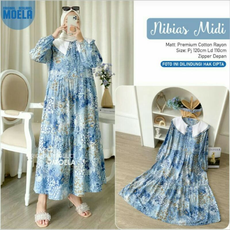 JEAN LOREL,NIBLAS,SILWI,ILARE,JEJU Midi Dress Ori Moela