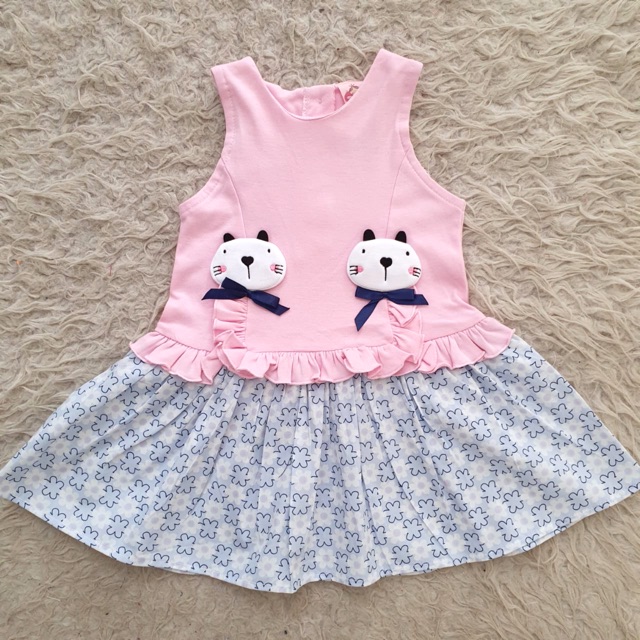 Baju Bayi Twinsie Cat Dress