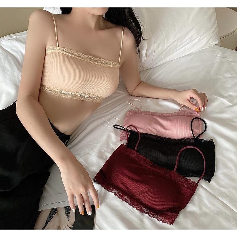 Bra Wanita Tali Renda Model Crop Bra Pakaian Dalam Wanita Import Alibaba688