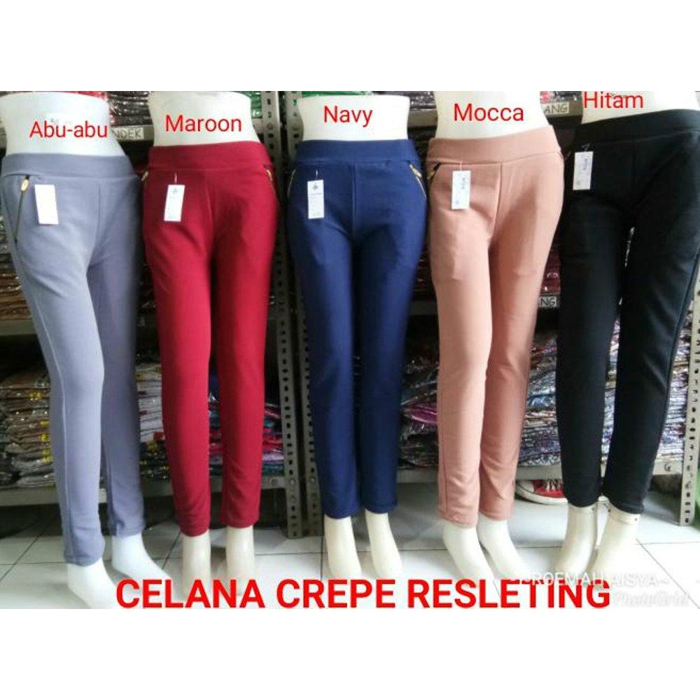 CELANA LUNA CREPE RESLETING / CELANA DOTY CREPE JUMBO / CELANA PANJANG PEREMPUAN