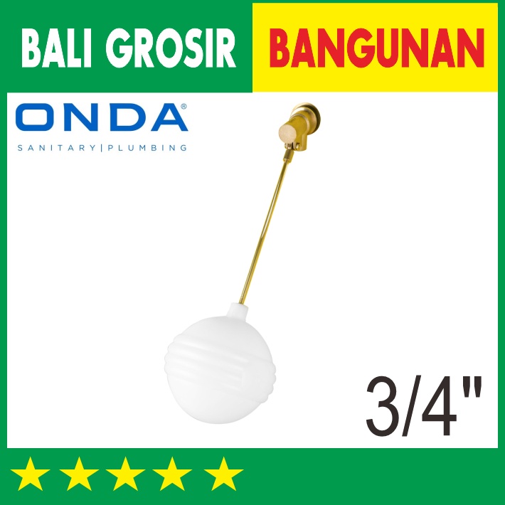 3/4" FLOATING VALVE PELAMPUNG TOWER TANDON AIR BRASS KUNINGAN ONDA