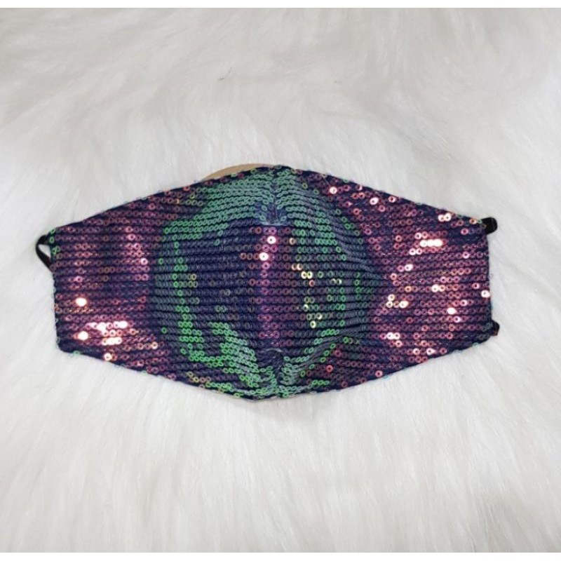 Masker Sequin Mermaid Cantik- Masker Blink-Blink - Masker Pesta - Masker Unik - Masker Cantik