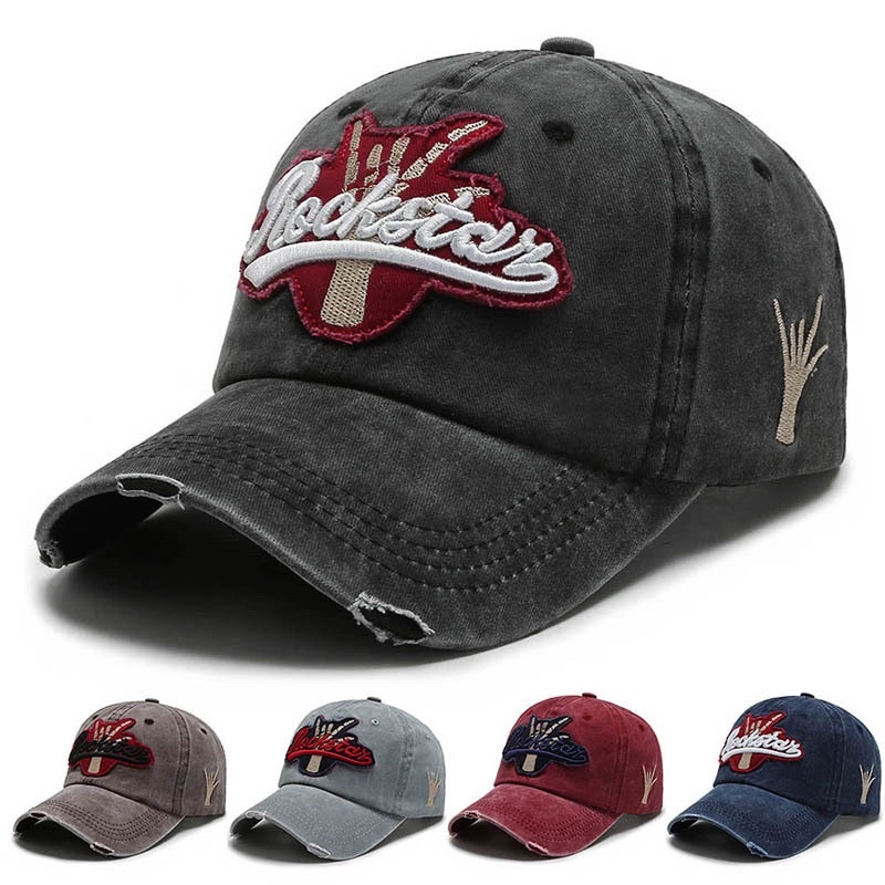 Topi Baseball Pria Retro Fashion Cap Topi Rockstar