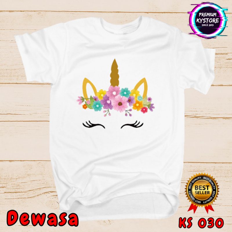 Gratis Nama, Kaos Family motif unicorn anak dan dewasa - kystore