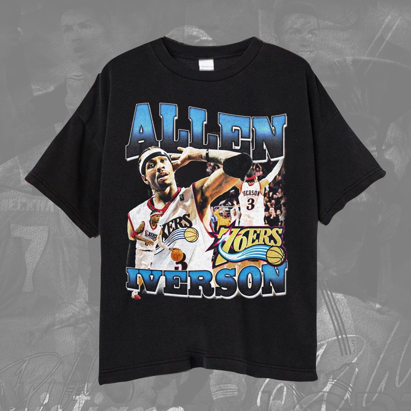 NBA ALLEN IVERSON 76ERS Vintage Tshirt/Kaos Basket Ball ALLEN IVERSON 76ERS Unisex