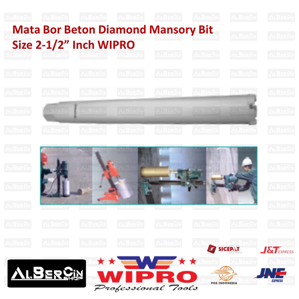 Bor Beton Coring Diamond Core Drill Masonry Bit 2.5 inch 2.5inch Wipro