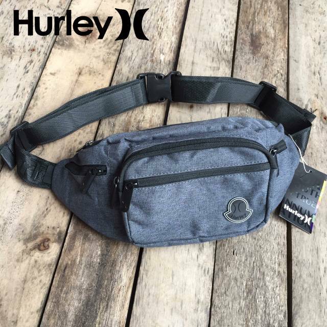 tas pinggang waist bag kompek pria hurley original