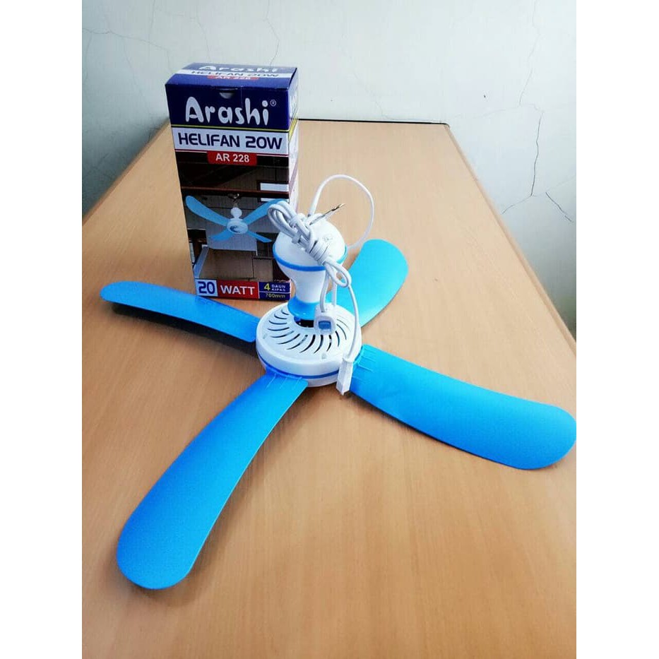 KIPAS ANGIN GANTUNG ARASHI 20 W BESAR HELI FAN 4 BALING 20 WATT MINIFAN AR288 TORNADO HARGA TERMURAH