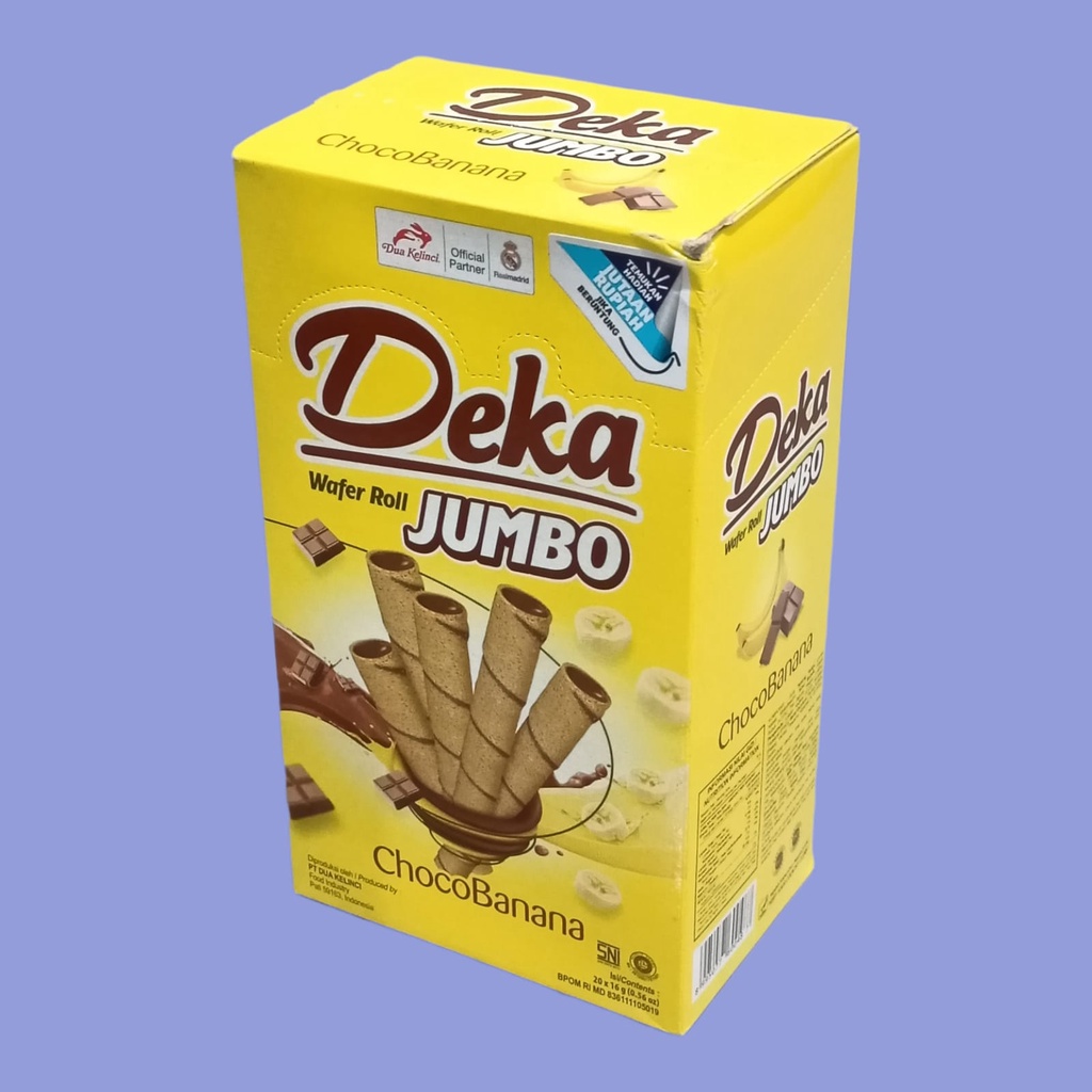 

Deka Jumbo Choco Banana Wafer Roll [16 g/ 20 pcs]