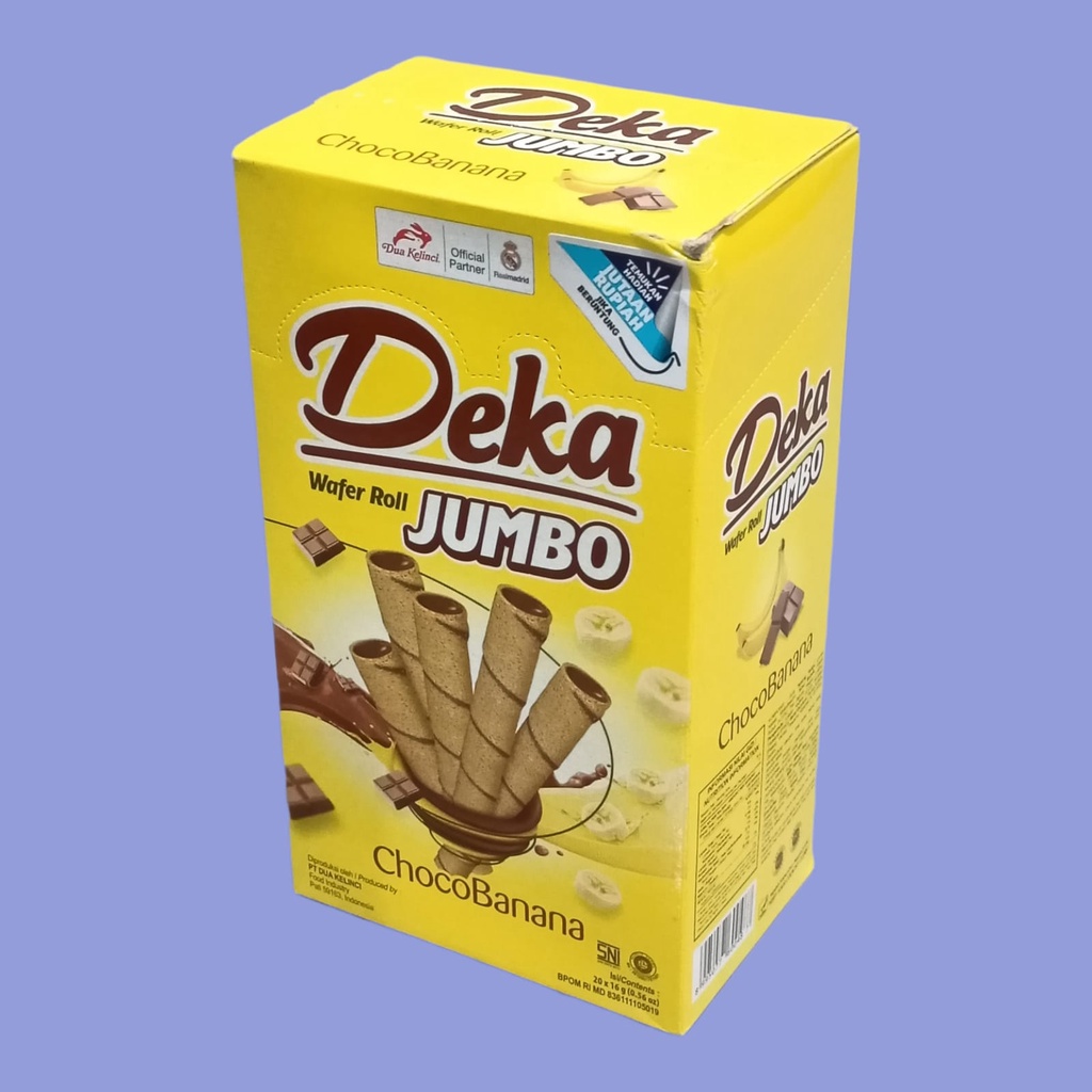 

Deka Jumbo Choco Banana Wafer Roll [16 g/ 20 pcs]