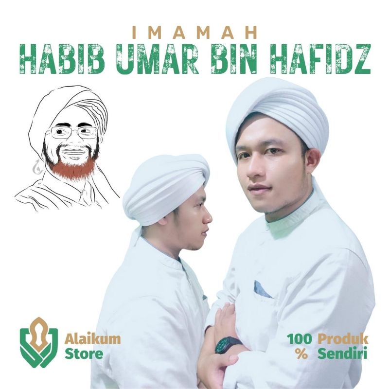 Imamah permanen habib umar bin hafidz raktis langsung pakai tanpa menggulung