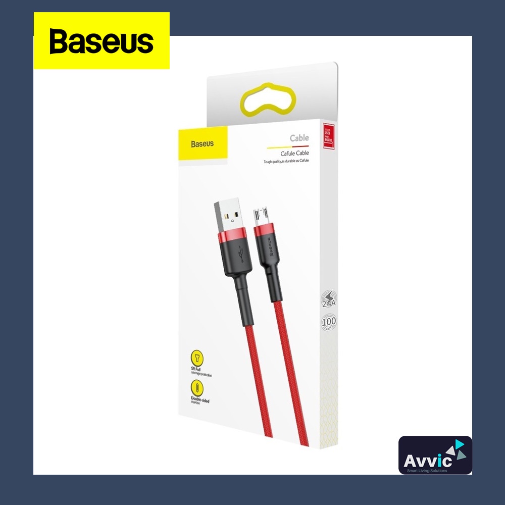 BASEUS Kabel Data USB For Micro Fast Charge Cafule Cable Charger 2.4A 1m