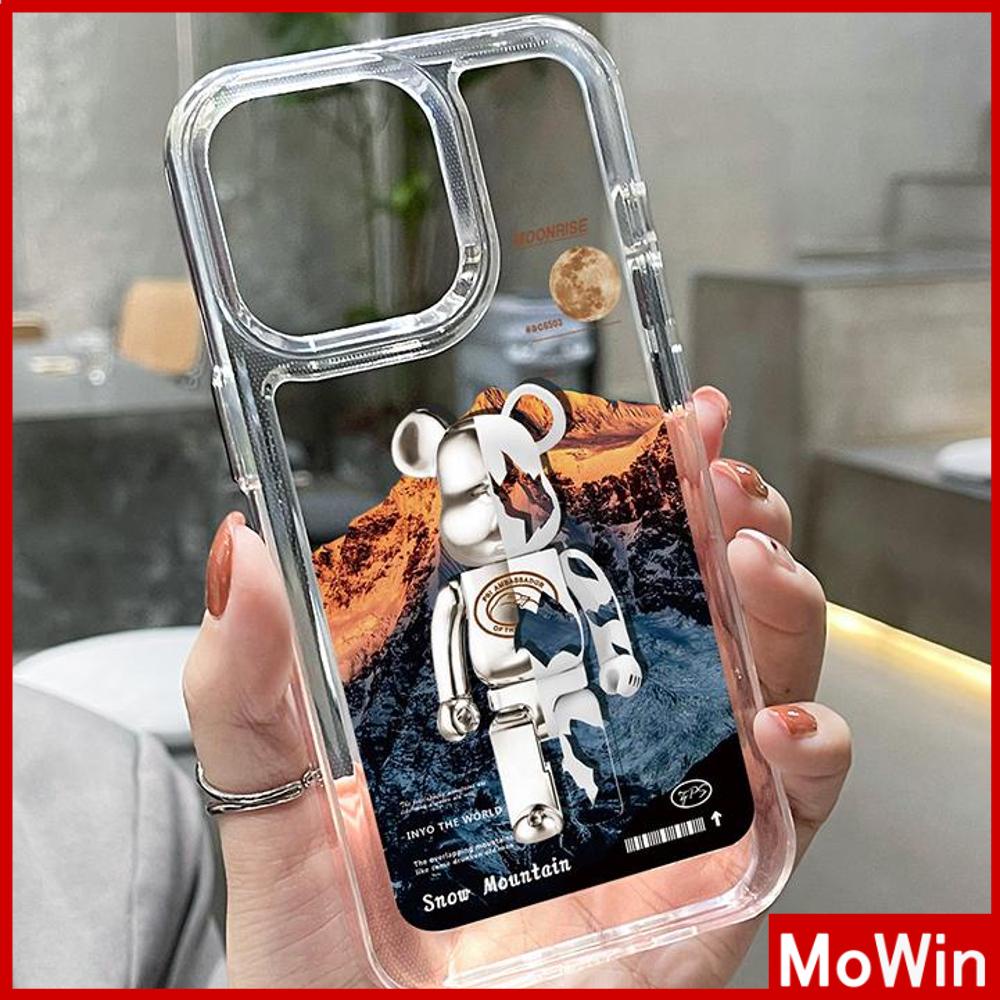 iPhone Case HD Acrylic Hard Case High Clear Metal Button Protection Camera Shockproof Iceberg Bear Compatible with iPhone 14 Pro Max 14 Plus 13 Pro Max 12 Pro Max 11 XR 7Plus