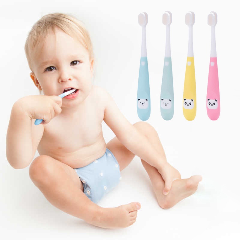 HIPPO LAND Sikat Gigi Bayi / Anak Bulu Halus Lembut Training Tooth Brush Karakter Panda 280