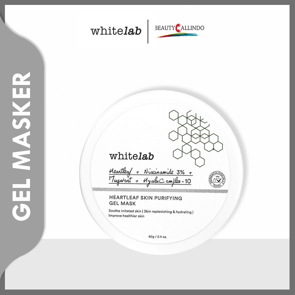 Whitelab Heartleaf Skin Purifying Gel Mask - Masker Wajah