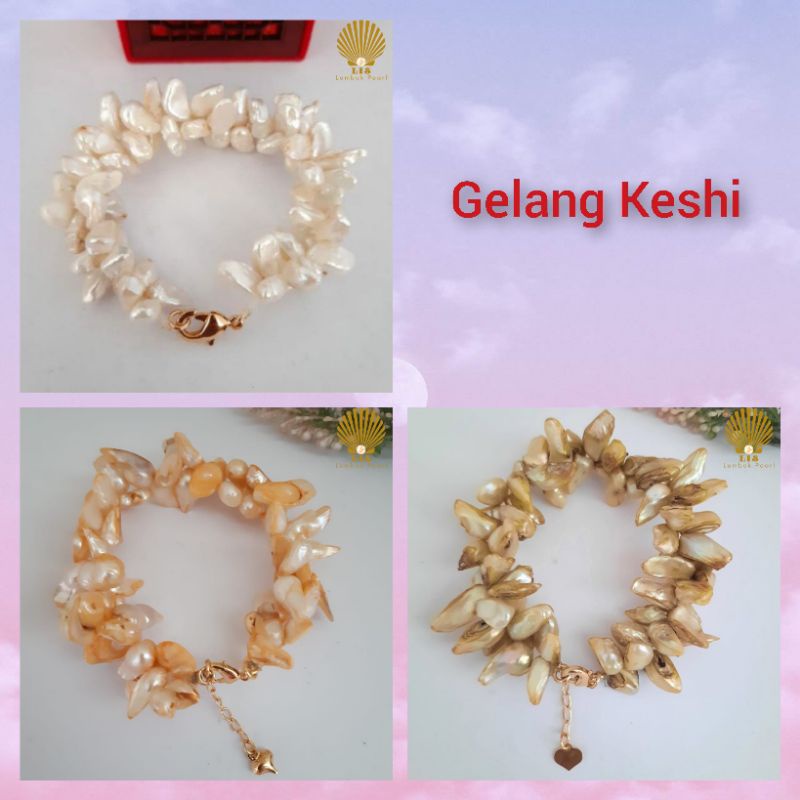 Gulistan Bracelet Gelang Mutiara Tawar Asli Lombok Mutaiar Keshi