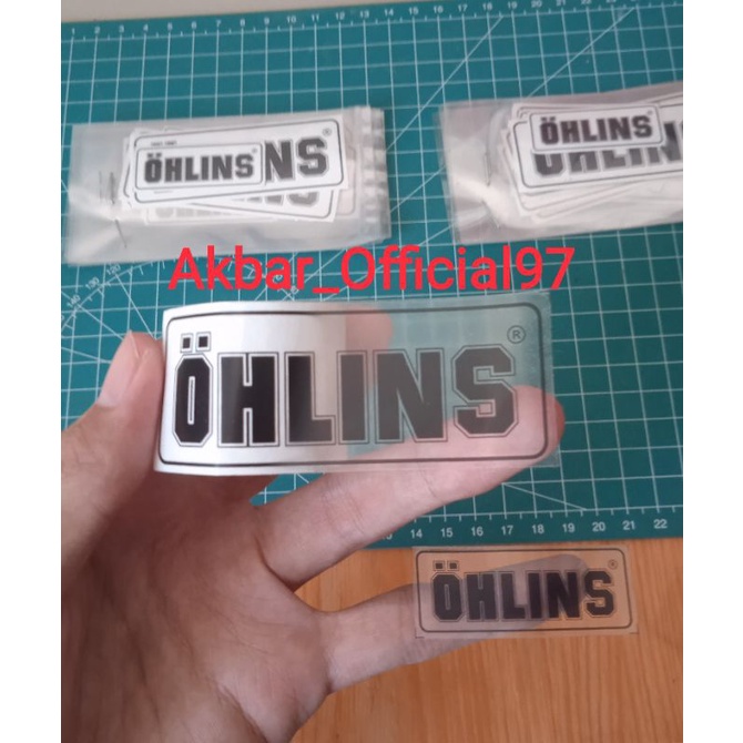 stiker shok ohlins sticker shock ohlins tabung belakang murah