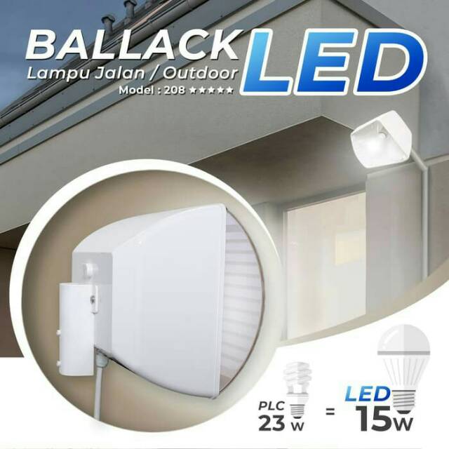 Casing Plastik Lampu Outdoor untuk LED atau Bohlam E27 (Material Berkualitas) tipe 208od