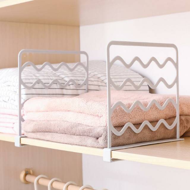 UNNISO - Wardrobe Shelf Dividers / Penyekat Lemari Pakaian / Rak Penyekat Lemari