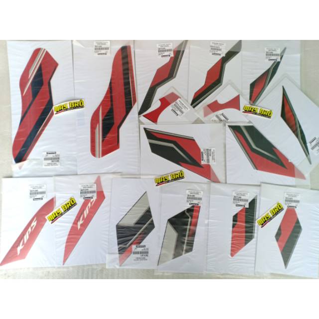 Stiker striping Lis body ninja RR new 2015 Oren orange original Kawasaki