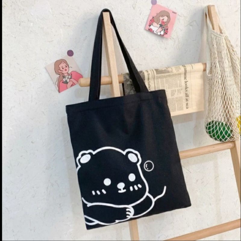 TOTE BAG ANJING LUCU-BERUANG LUCU-KUCING-TOTEBAG SNOW-YUMMY