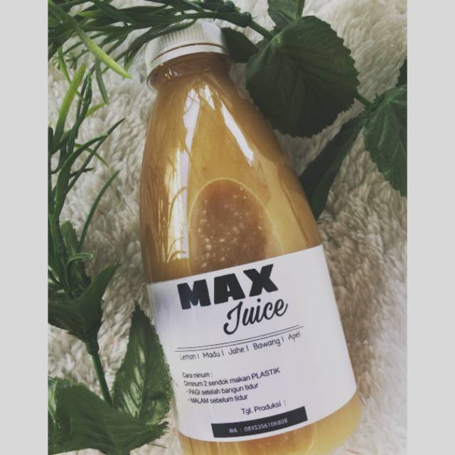 

MAX JUICE / JUS LANGSING DIET SEHAT HERBAL EKSTRAK BAWANG PUTIH LEMON MADU JAHE CUKA APEL SARI LEMON